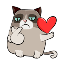 Cute Grumpy Cat sticker #14583681