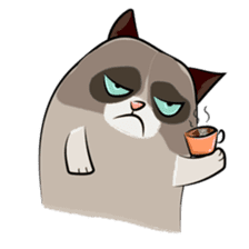 Cute Grumpy Cat sticker #14583683