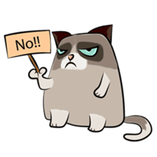 Cute Grumpy Cat sticker #14583684