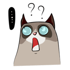Cute Grumpy Cat sticker #14583686