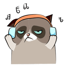 Cute Grumpy Cat sticker #14583687