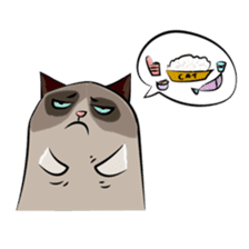 Cute Grumpy Cat sticker #14583690