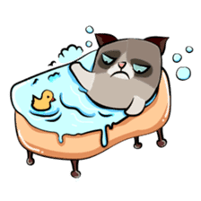 Cute Grumpy Cat sticker #14583691