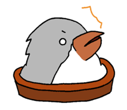 Bowl bird sticker #14585324