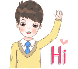 Sweet cutie couple in love (Eng) sticker #14586742