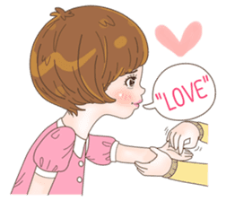 Sweet cutie couple in love (Eng) sticker #14586746