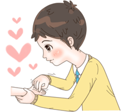 Sweet cutie couple in love (Eng) sticker #14586747