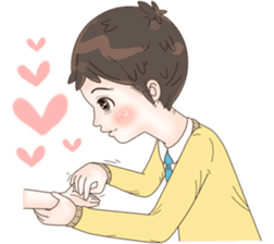 Sweet cutie couple in love (Eng) sticker #14586747