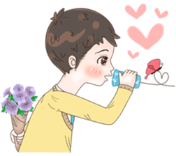 Sweet cutie couple in love (Eng) sticker #14586748