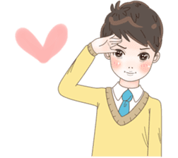 Sweet cutie couple in love (Eng) sticker #14586750