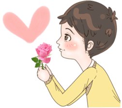 Sweet cutie couple in love (Eng) sticker #14586752