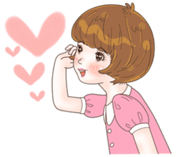 Sweet cutie couple in love (Eng) sticker #14586753
