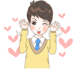 Sweet cutie couple in love (Eng) sticker #14586754