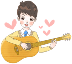 Sweet cutie couple in love (Eng) sticker #14586756