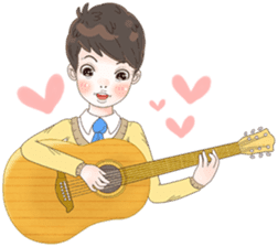 Sweet cutie couple in love (Eng) sticker #14586756