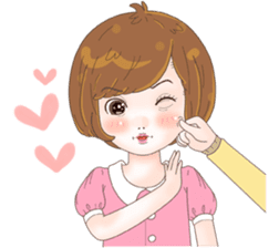 Sweet cutie couple in love (Eng) sticker #14586763