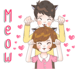 Sweet cutie couple in love (Eng) sticker #14586765