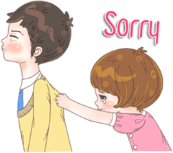 Sweet cutie couple in love (Eng) sticker #14586766