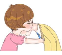 Sweet cutie couple in love (Eng) sticker #14586768