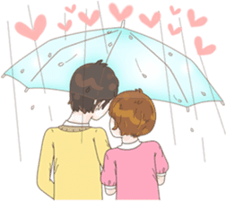 Sweet cutie couple in love (Eng) sticker #14586779