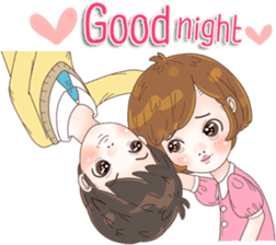 Sweet cutie couple in love (Eng) sticker #14586780