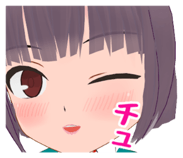 Girls who do not hide emotions sticker #14587128