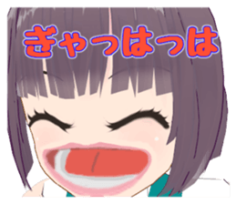 Girls who do not hide emotions sticker #14587144