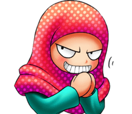 ULTRA CUTE HIJAB 2 sticker #14587728