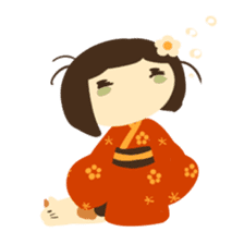 Honobono Umeko and cat sticker #14589230