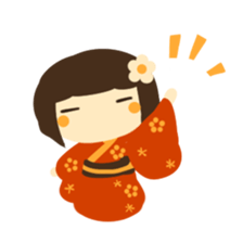 Honobono Umeko and cat sticker #14589231