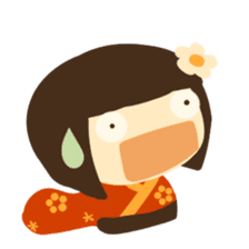 Honobono Umeko and cat sticker #14589237