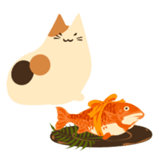 Honobono Umeko and cat sticker #14589238