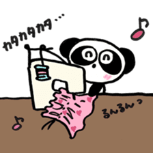 Pretty PANDA P-chan SEWING sticker #14589819