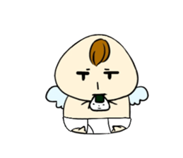 Not motivated Cupid sticker #14590165