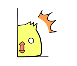 cat & chick sticker #14590828