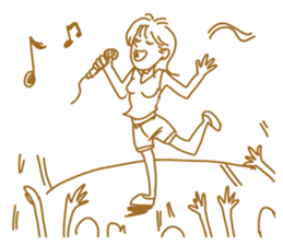 Cute lady2 sticker #14591710