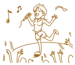 Cute lady2 sticker #14591710