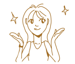 Cute lady2 sticker #14591711