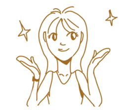 Cute lady2 sticker #14591711