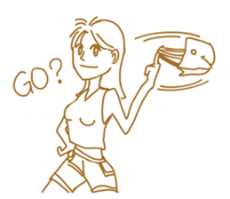 Cute lady2 sticker #14591713