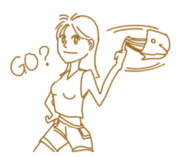 Cute lady2 sticker #14591713