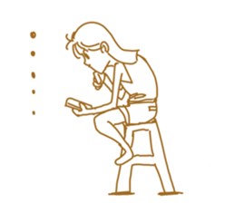 Cute lady2 sticker #14591714