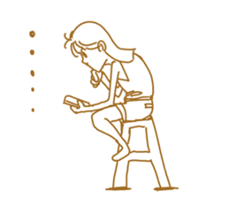 Cute lady2 sticker #14591714