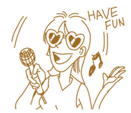 Cute lady2 sticker #14591715