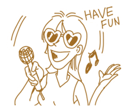 Cute lady2 sticker #14591715