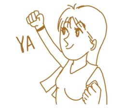 Cute lady2 sticker #14591720