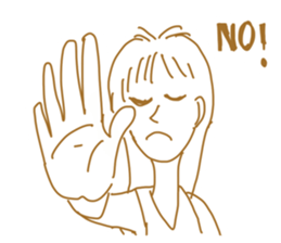 Cute lady2 sticker #14591721