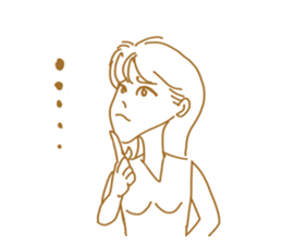 Cute lady2 sticker #14591722