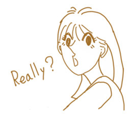 Cute lady2 sticker #14591725