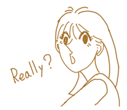 Cute lady2 sticker #14591725